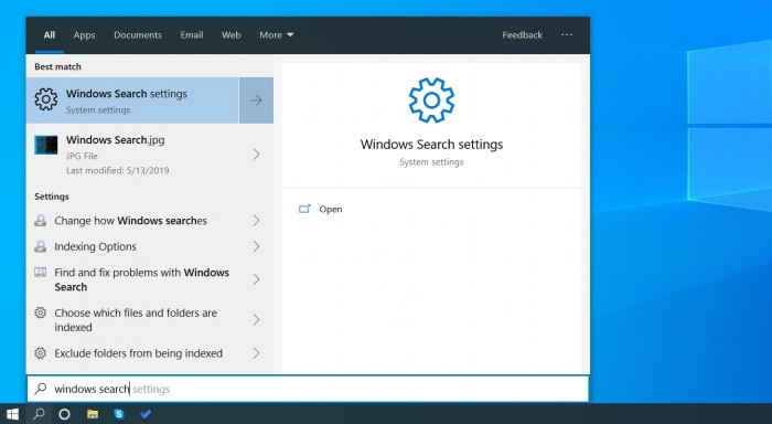 Windows 10 May 2019 quicker search 02