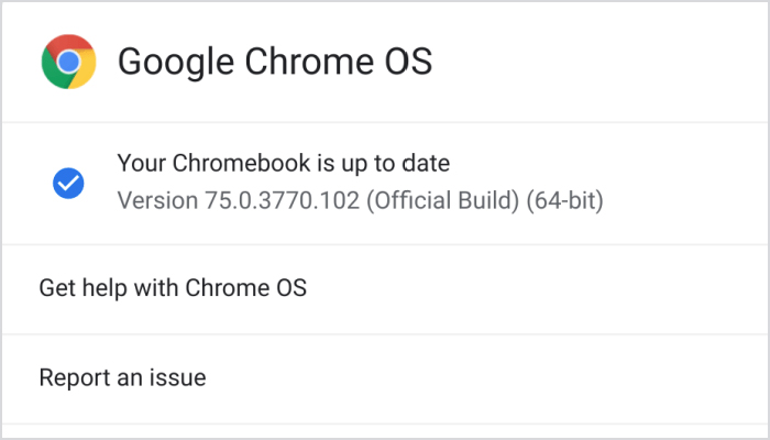 [图]谷歌暂停Chrome OS 75版本更新分发 尚未公布具体原因