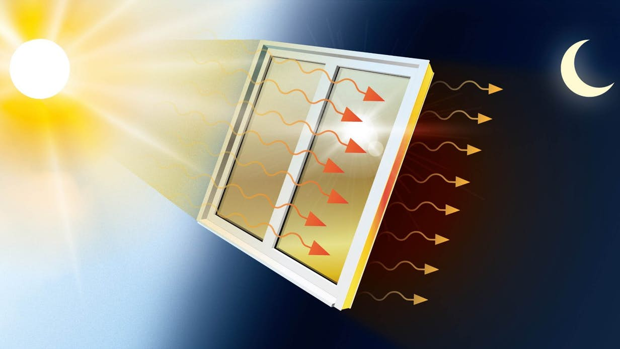 科学家研发出能够捕捉和释放太阳能的冷却/加热玻璃薄膜