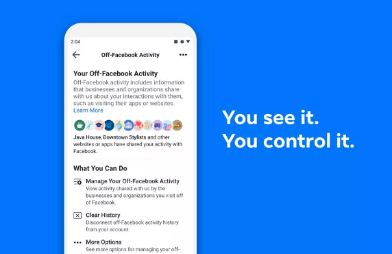 Facebook推出清除浏览历史的隐私工具