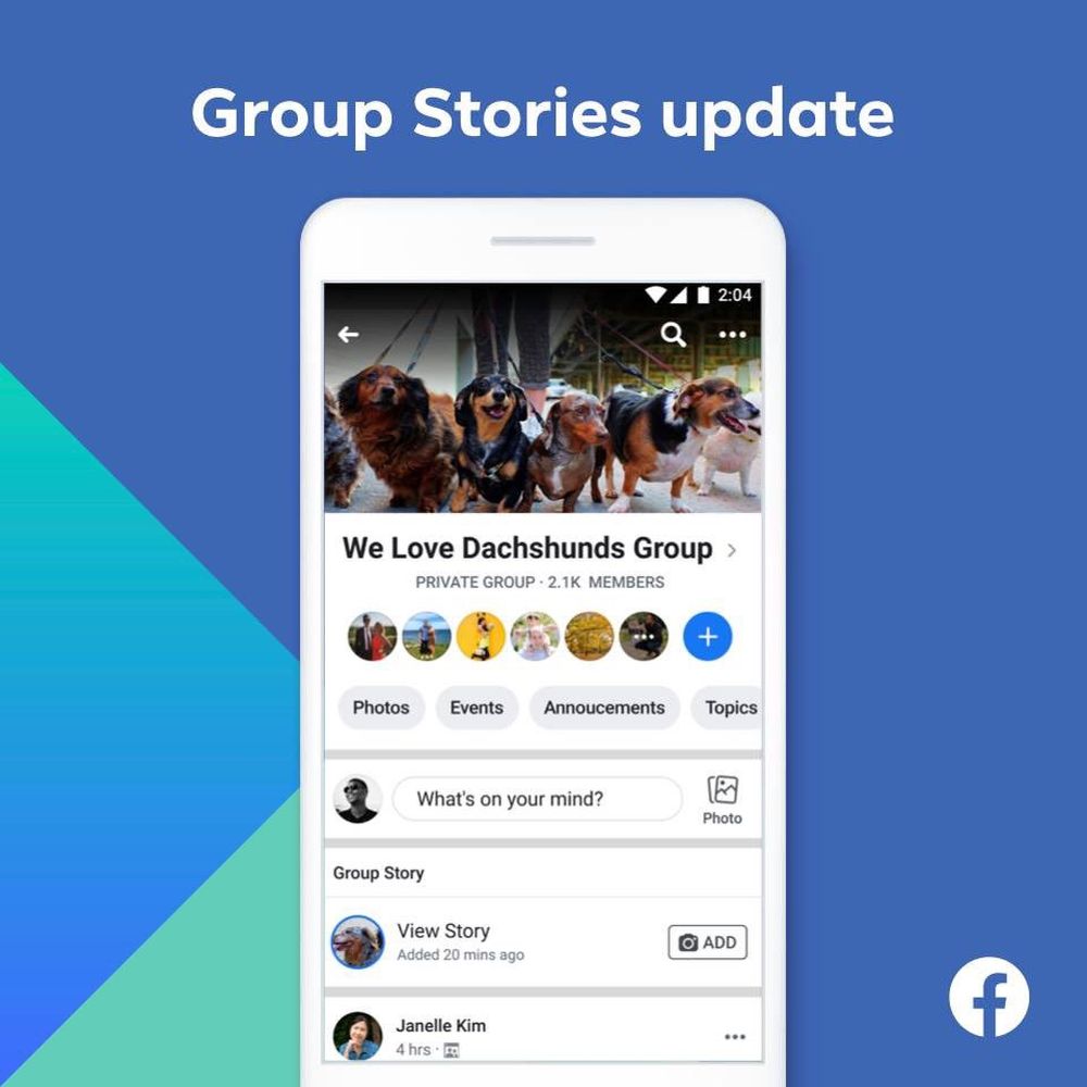 Group Stories facebook 2