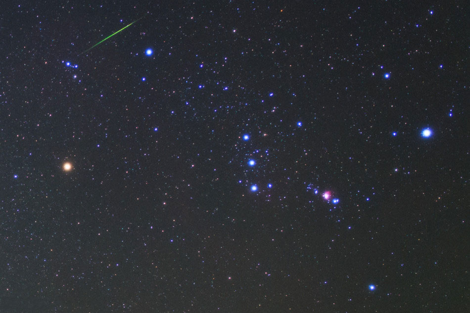 有“哈雷彗星”血统的猎户座流星雨22日迎来极盛