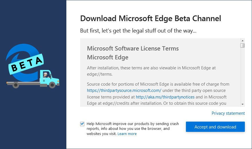Microsoft Edge Chromium候选发布版现已在Beta通道中提供