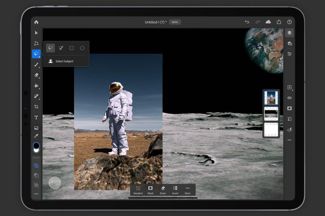 Adobe追加抠图功能：iPad版Photoshop更全能了